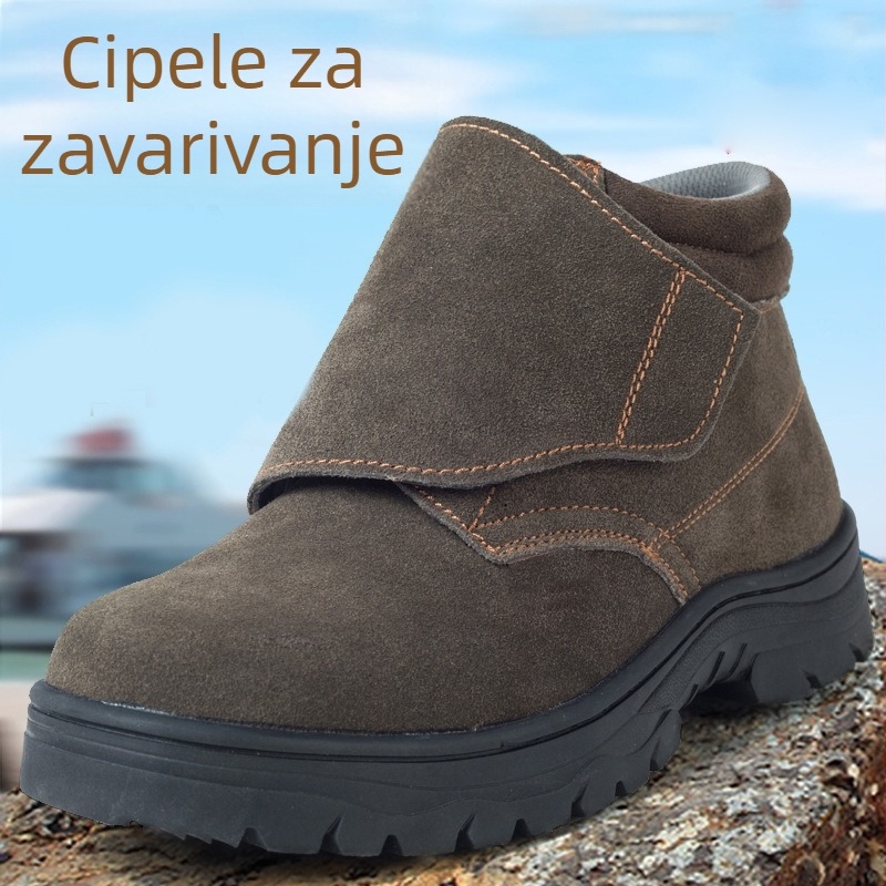 Zavarivačke zaštitne cipele: otporne na probijanje i udarce, nubuk koža, protuklizne i otporne na habanje