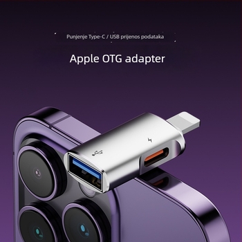 SYRUI SY-154 Lightning to USB OTG 2-u-1 adapter za iPhone 14