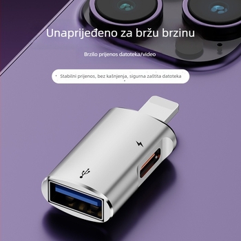 SYRUI SY-154 Lightning to USB OTG 2-u-1 adapter za iPhone 14