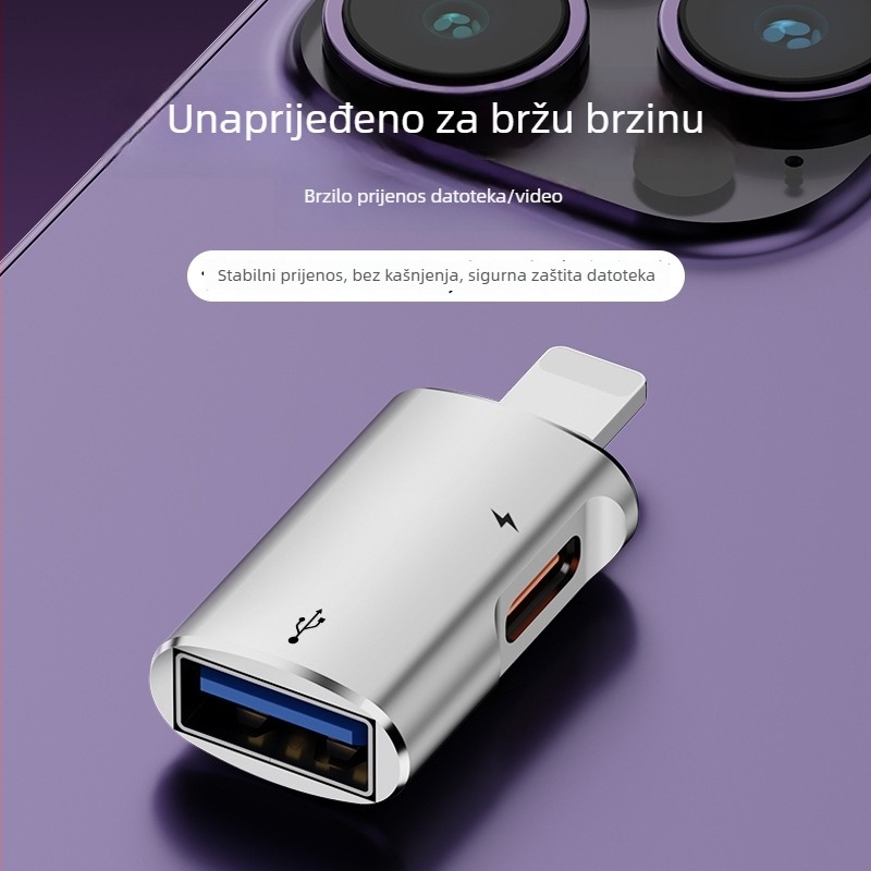 SYRUI SY-154 Lightning to USB OTG 2-u-1 adapter za iPhone 14