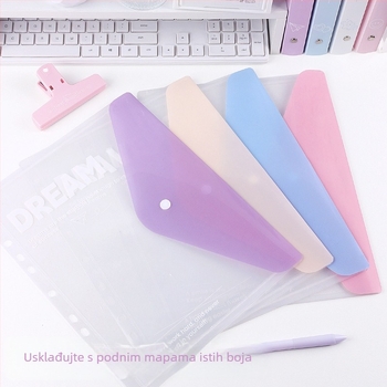 Odvojiva mappa za listove sa remenom, velika kapaciteta za ispite, INS stil, PVC, kopča 15 mm, pogodno za A3 papir