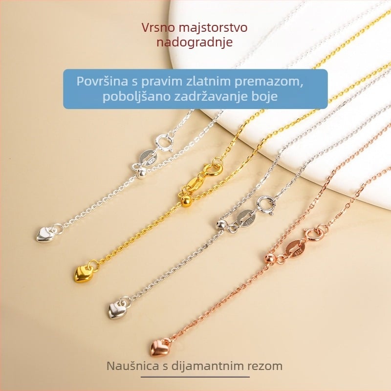Lančić s križem, prilagodljiv teleskopski, S925 srebro, za DIY nakit, podrijetlo Guangzhou