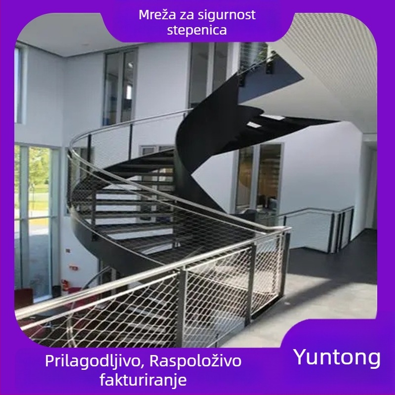 Nehrđajuća čelična mreža za ograde stepenica i mosta – zaštita od pada