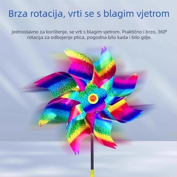 Vjetroturbina za odbranu ptica - PET materijal, Brend: Friendly, Šifra proizvoda Bird repellent windmill, Uvoz: Ne