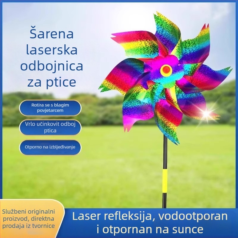 Vjetroturbina za odbranu ptica - PET materijal, Brend: Friendly, Šifra proizvoda Bird repellent windmill, Uvoz: Ne