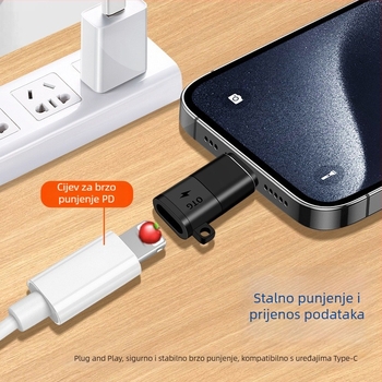 OTG Type-C adapter za mobitele i tablete s punjenjem, višenamjenski bežični mikrofon – Digital Fox