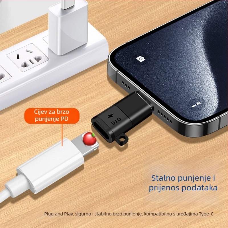 OTG Type-C adapter za mobitele i tablete s punjenjem, višenamjenski bežični mikrofon – Digital Fox