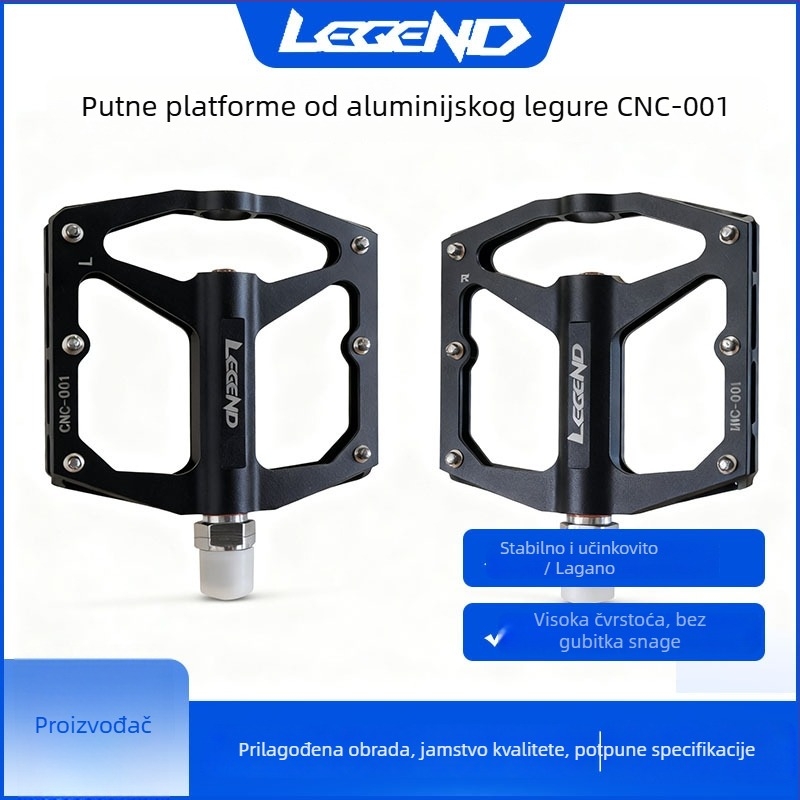 MTB pedale od aluminijske legure, CNC preciznost, ultralakane, Model 001, pogodne za MTB, Dirt Jump i Gravel bicikle