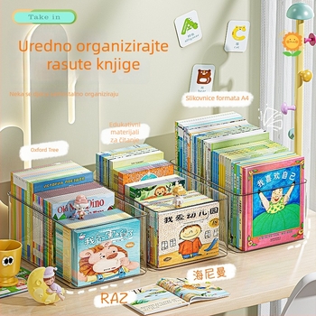 Prozirna akrilna stolna kutija za dječje slikovnice – stolni organizator