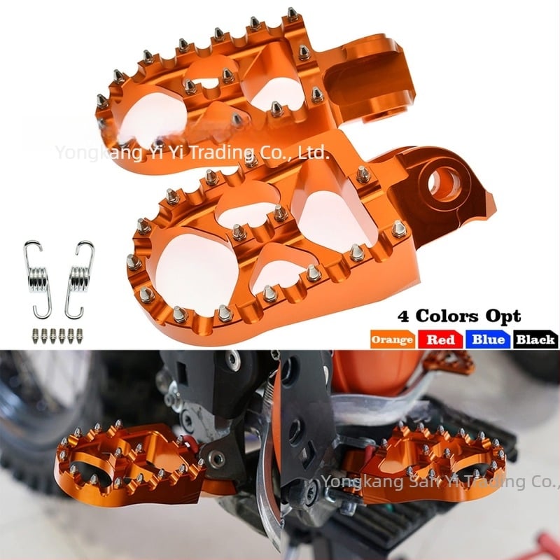 Prednje pedale za terenski motocikl – CNC obrađene, aluminij 6061-T6, protuklizni klinovi, XCMT, kompatibilni s KTM EXC SX XCF SXF XC XCW XCFW 65–150