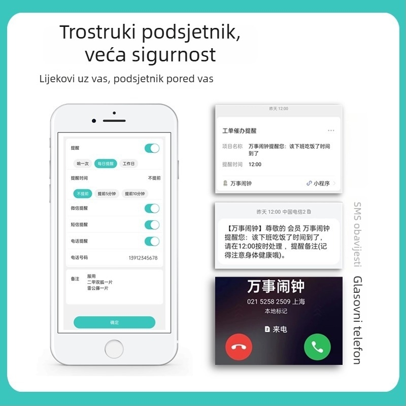 Kutija za tablete Kangzhao, crtani stil, prijenosna, kapacitet 50 ml, TPU i plast