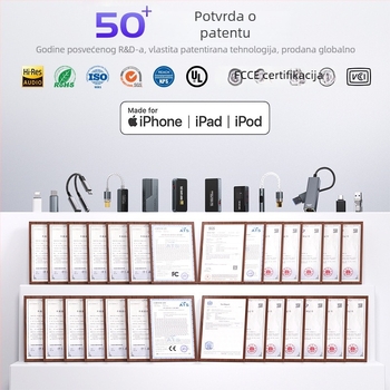 KINMAX AD06 Type-C na 3,5 mm audio i punjački adapter – 2-u-1 za Type-C uređaje (Google, Samsung, Huawei, Xiaomi, Apple 15/16)