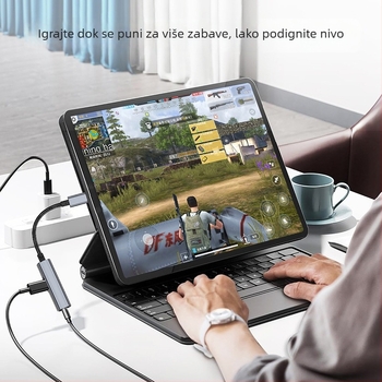 KINMAX AD06 Type-C na 3,5 mm audio i punjački adapter – 2-u-1 za Type-C uređaje (Google, Samsung, Huawei, Xiaomi, Apple 15/16)