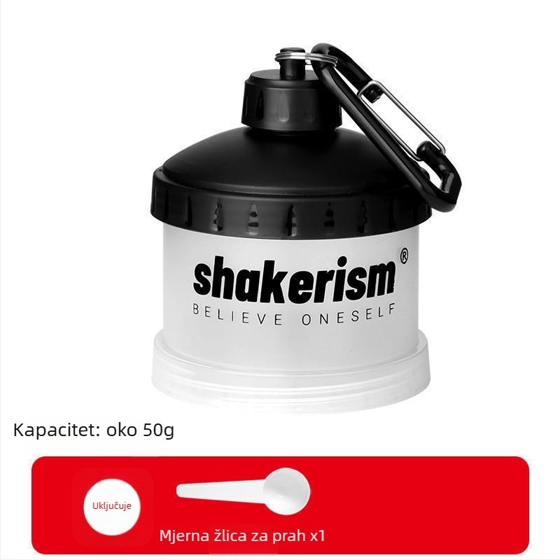 Kutija za doziranje mliječnog praha s plastičnim lijevnikom, prehrambene kvalitete, prijenosna posuda za proteinski prah