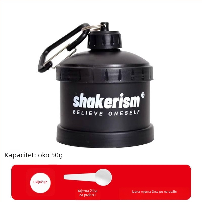 Kutija za doziranje mliječnog praha s plastičnim lijevnikom, prehrambene kvalitete, prijenosna posuda za proteinski prah