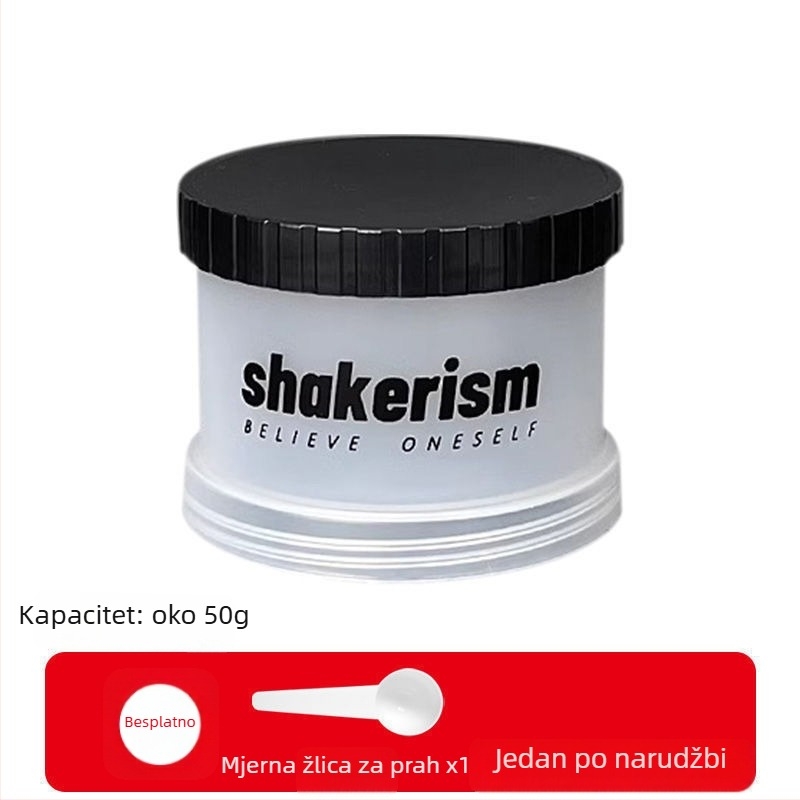 Kutija za doziranje mliječnog praha s plastičnim lijevnikom, prehrambene kvalitete, prijenosna posuda za proteinski prah