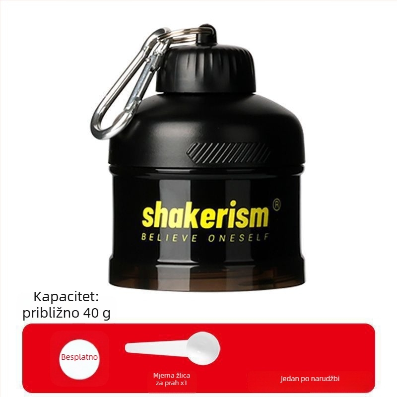 Kutija za doziranje mliječnog praha s plastičnim lijevnikom, prehrambene kvalitete, prijenosna posuda za proteinski prah