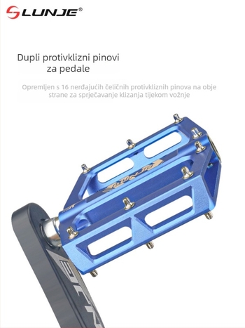 Lunje T002 pedala za planinske i cestovne bicikle, 6061 aluminijska legura, sustav ležajeva