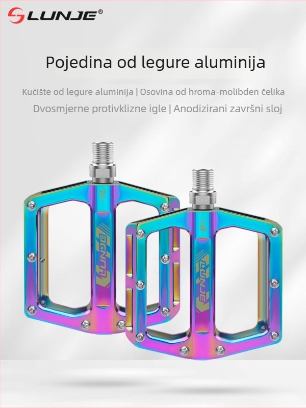 Lunje T002 pedala za planinske i cestovne bicikle, 6061 aluminijska legura, sustav ležajeva