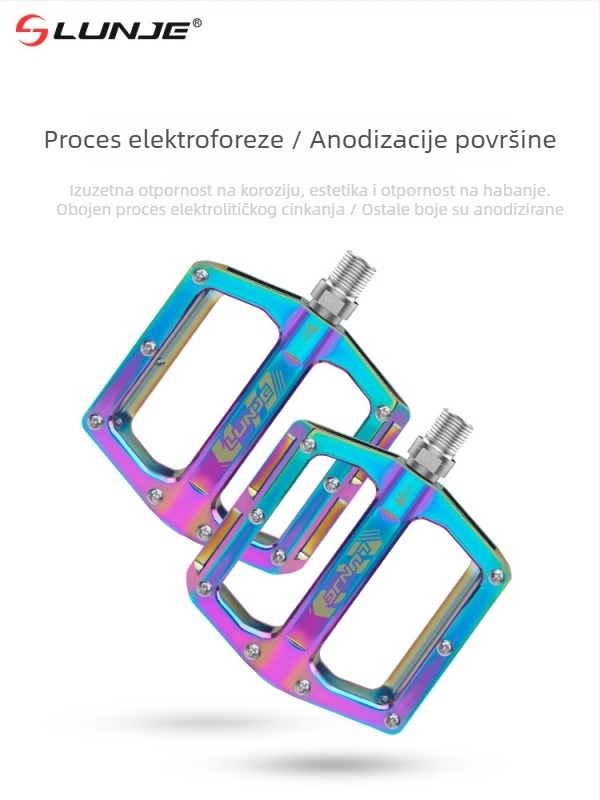 Lunje T002 pedala za planinske i cestovne bicikle, 6061 aluminijska legura, sustav ležajeva