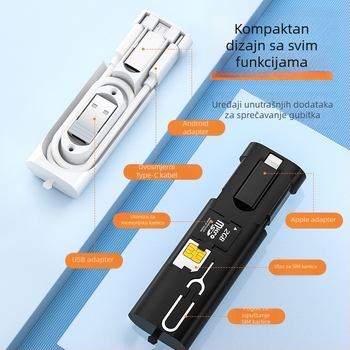 Pet u jednom višenamjenska kutija za pohranu, 66W brzo punjenje i USB kabel-adapter – univerzalna kompatibilnost
