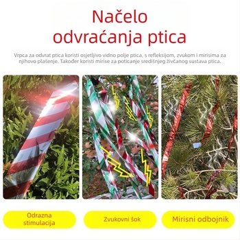 Traka za odbijanje ptica s reflektirajućom trakom, opće namjene, bez marke