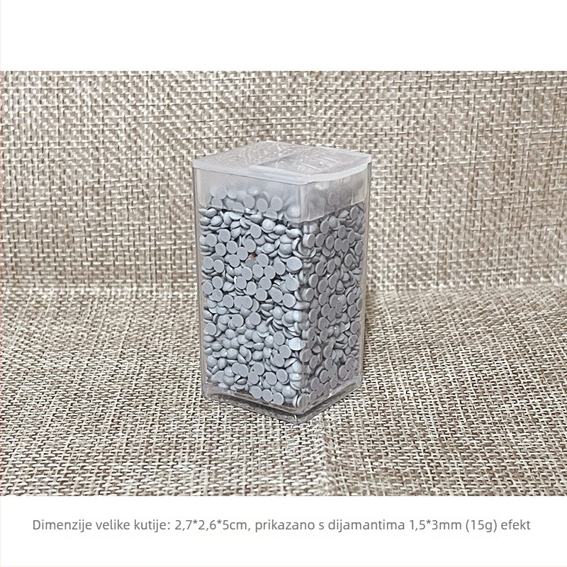 Jego Rice bead box – kutija za skladištenje staklenih perli, plastični PP+PS, kapacitet 10 ml, prašini otporan završetak, mogućnost otiska logotipa