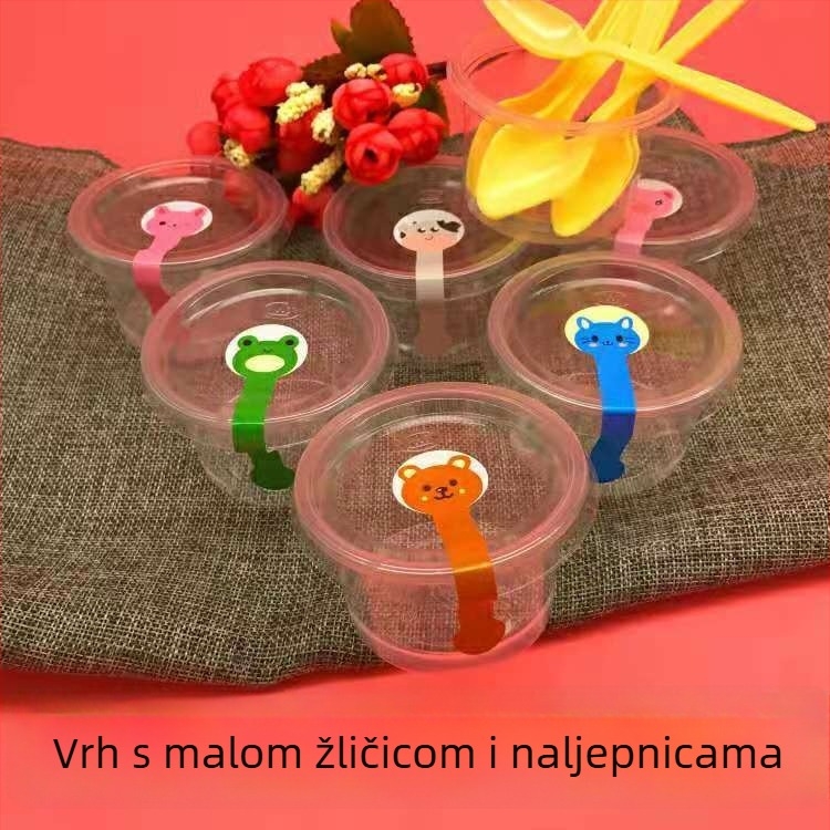 Jednokratna plastična posuda za desert (PVC), bez poklopca (pakiranje: šalica)