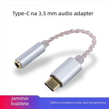 Kinmax BA02_R2 Type-C na DAC digitalni audio dekoder i pojačalo za slušalice, adapter, 32-bit 384 kHz, vanjski DAC ALC5686