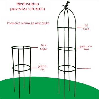 Klematis penjačka rešetka, stalak za ruže, podrška za penjačke biljke u vrtu, okvir za balkon u europskom stilu