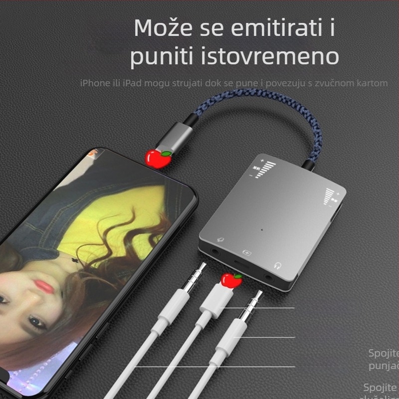 Live Broadcast No. 1 pretvarač zvučne kartice za Apple i Huawei telefone