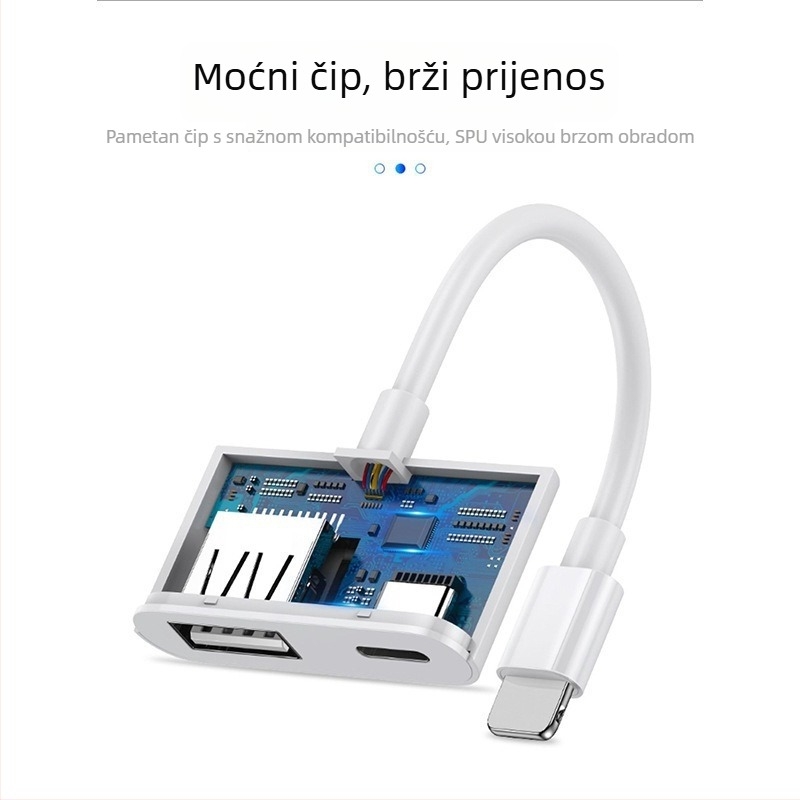OTG USB-C 2-u-1 adapter za Apple uređaje, podržava USB flash disk