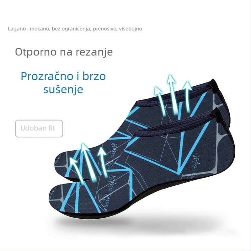 Potapljačke čarape, koži prijazne za jogu i plažu, poliester, 3 mm debeli đon (Poliester; Značka: Hydrophilic; Licencirana privatna oznaka: Da; Kategorija: potapljačke čarape)