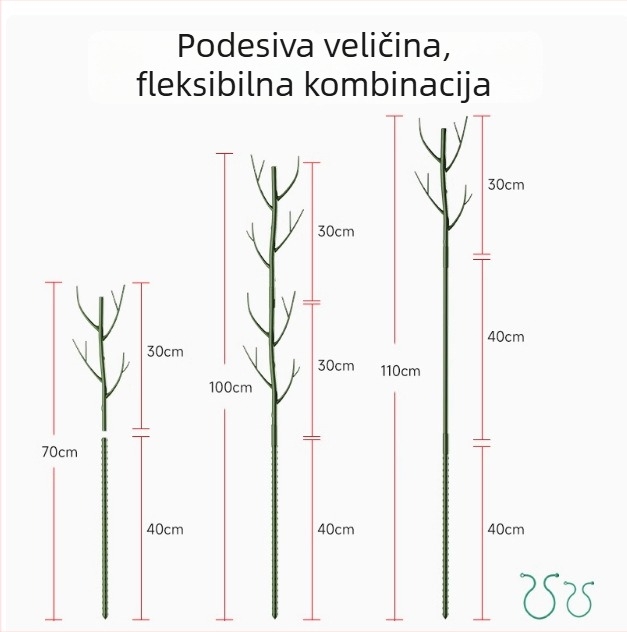 Plastični stalak za biljke, penjački okvir za vrt – dekorativni dodatak za cvijeće, nije uvezen