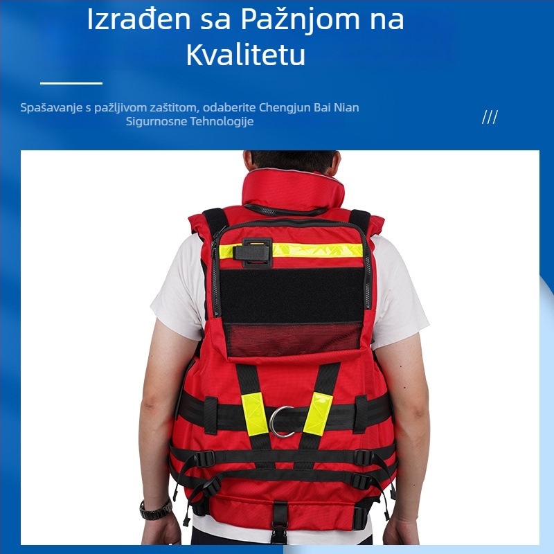 Prsluk za spašavanje 190N za vodne spašavanje, čvrsta konstrukcija