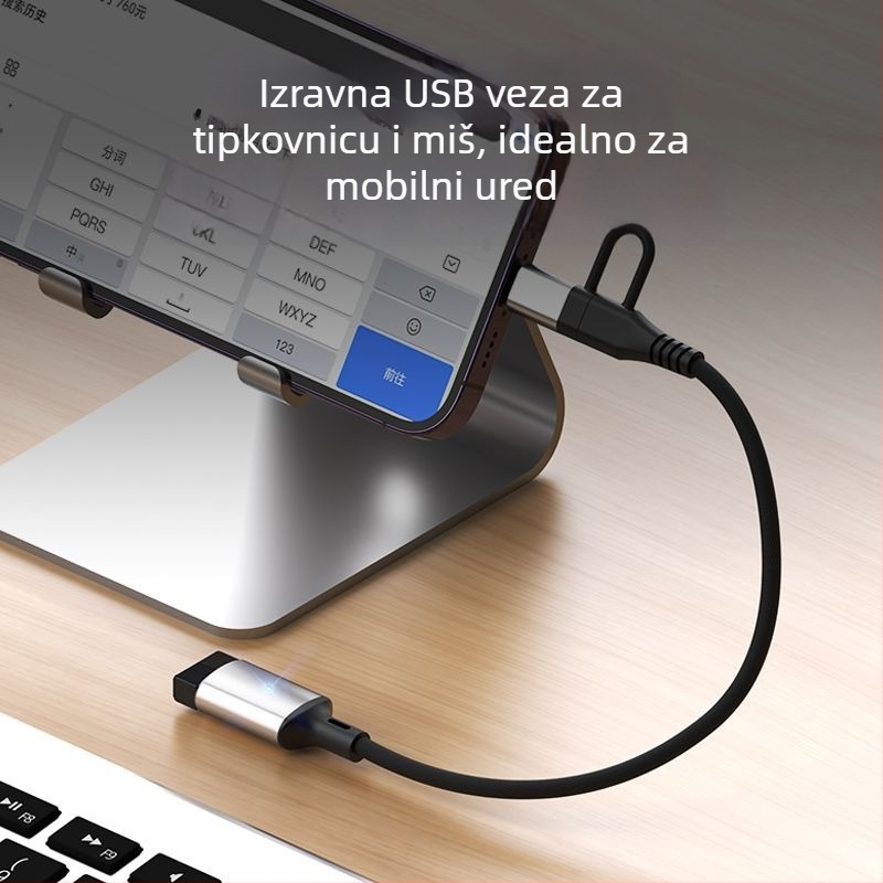 OTG adapter kabel Type-C, 2-u-1 konverter USB flash diska i čitač kartica, marka Sen dasheng, model Otg adapter cable, univerzalna kompatibilnost