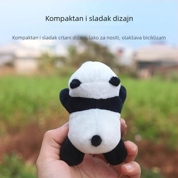 Panda lutka za upravljač — slatko platneno karikaturalno dekorativno dodatek za bicikl i motocikl (Materijal: tkanina; Stil: crtani; Marka: Trenika; Funkcija: Dekor)