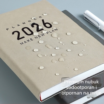 Bilježnica s koricom od ovčje kože, šivano povezivanje, papir 80 g/m², 300–400 stranica, stil 33261249069