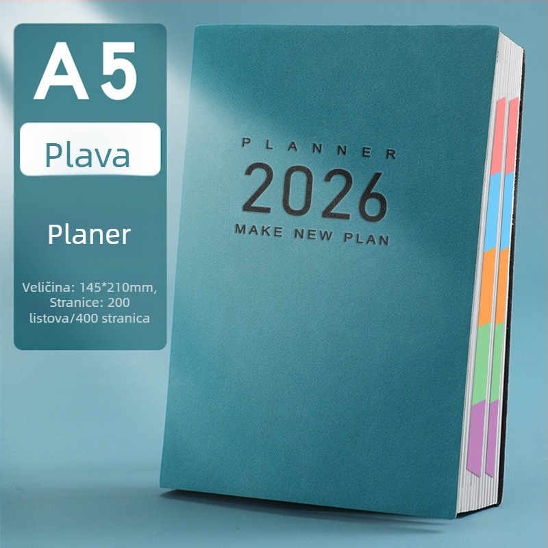 Bilježnica s koricom od ovčje kože, šivano povezivanje, papir 80 g/m², 300–400 stranica, stil 33261249069
