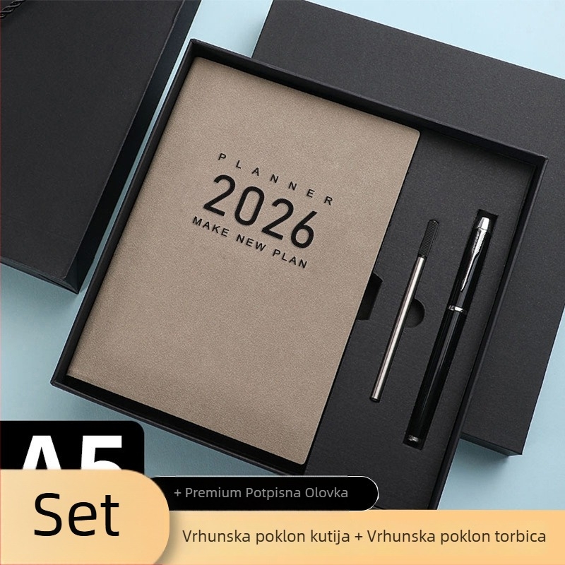 Bilježnica s koricom od ovčje kože, šivano povezivanje, papir 80 g/m², 300–400 stranica, stil 33261249069