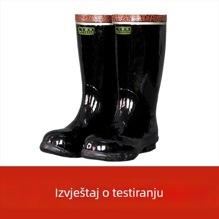 Flying Crane visoke sigurnosne čizme s čeličnim prstom, prirodni kaučuk i pamuk podstava, zaštita od udara, za podzemnu rudarsku, protuklizne, izdržljive