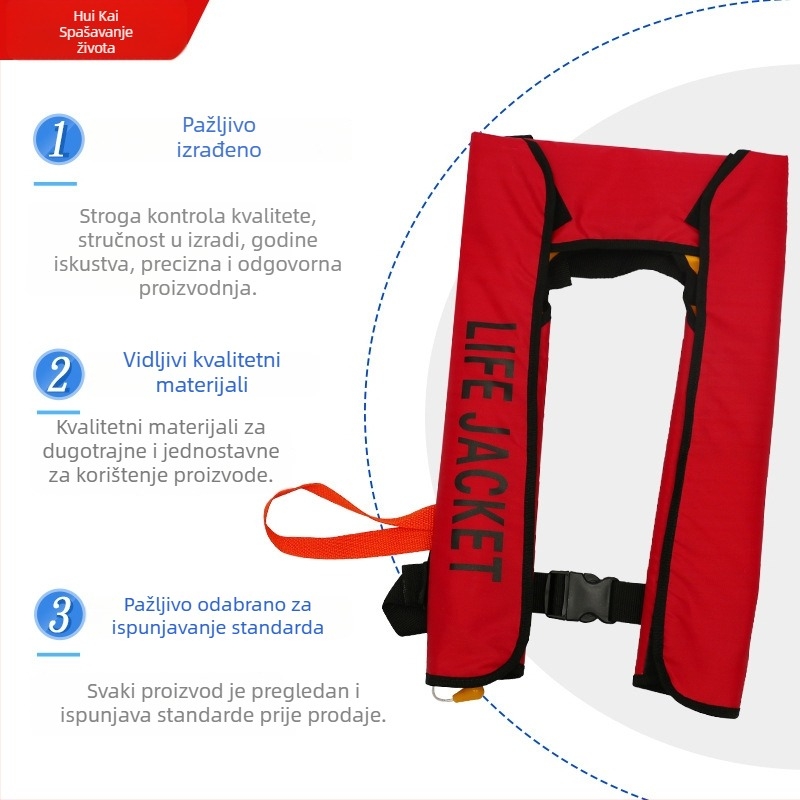 Automatska napuhujući prsluk za odrasle — velika plovnost, CCS model za ribarske brodove