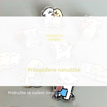 Akrilni klip – konturni maltézanski pas, sladak minimalistički dizajn (Marka: Other; Materijal: Plastika)