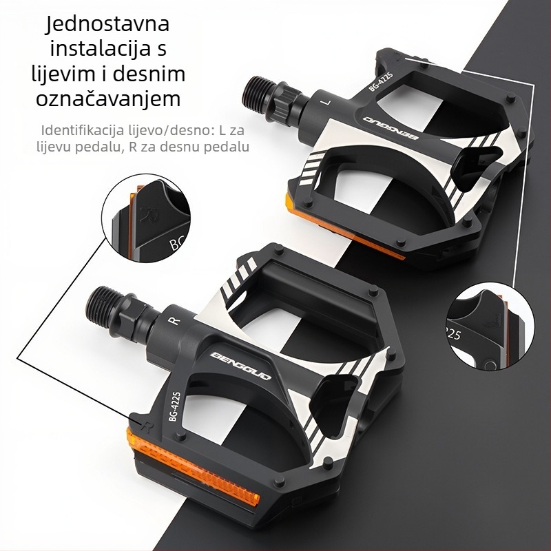 Pedale za bicikl od najlona s dijamantnim oblikom, ultralegge, s dvostrukim DU ležajevima