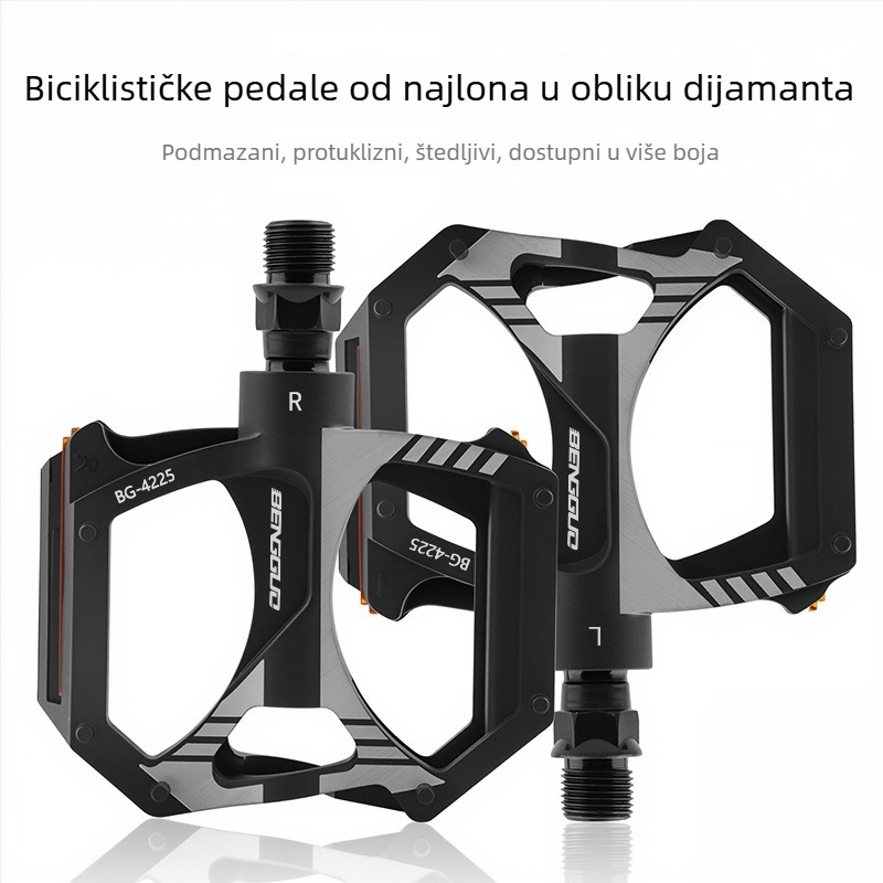 Pedale za bicikl od najlona s dijamantnim oblikom, ultralegge, s dvostrukim DU ležajevima