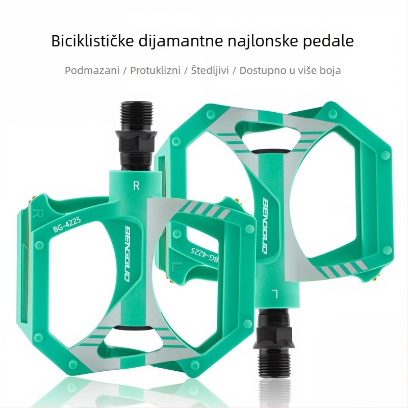 Pedale za bicikl od najlona s dijamantnim oblikom, ultralegge, s dvostrukim DU ležajevima