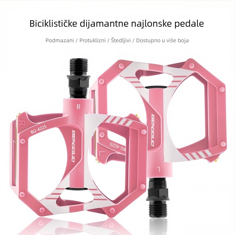 Pedale za bicikl od najlona s dijamantnim oblikom, ultralegge, s dvostrukim DU ležajevima