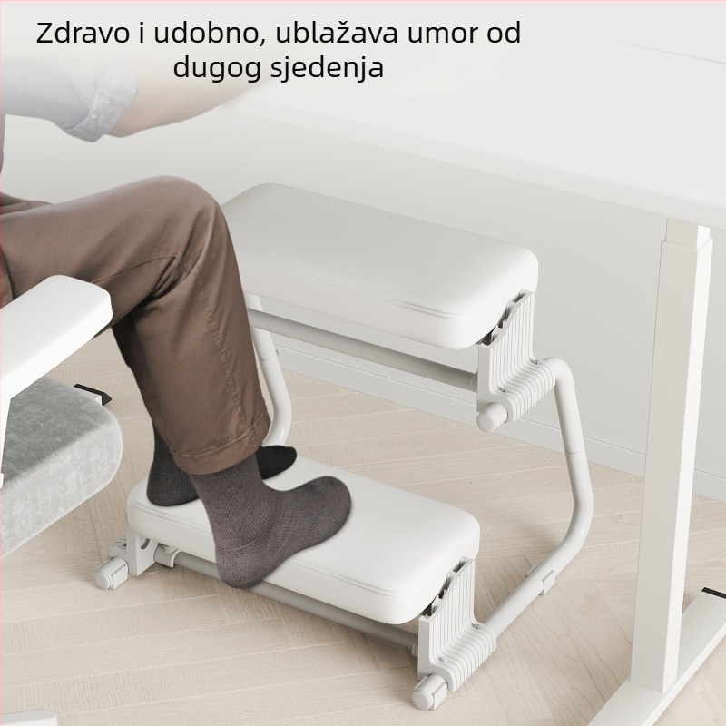 Uredska podnoška za stopala ispod radnog stola, protuklizna, ergonomska, metalna, prilagodljiva visina, Model Z Footrest