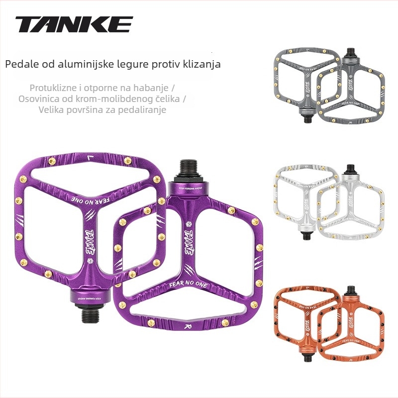 Tanke Carbon pedale za planinski bicikl, ultralakih legura aluminija, antislip s bodljama, vodootporne i otporne na habanje, univerzalne pedale
