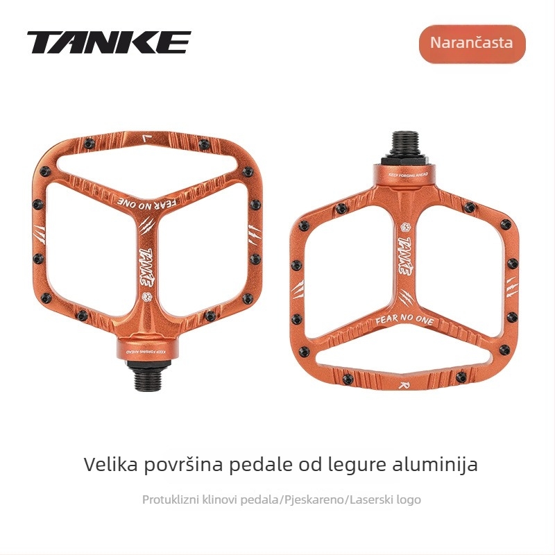 Tanke Carbon pedale za planinski bicikl, ultralakih legura aluminija, antislip s bodljama, vodootporne i otporne na habanje, univerzalne pedale